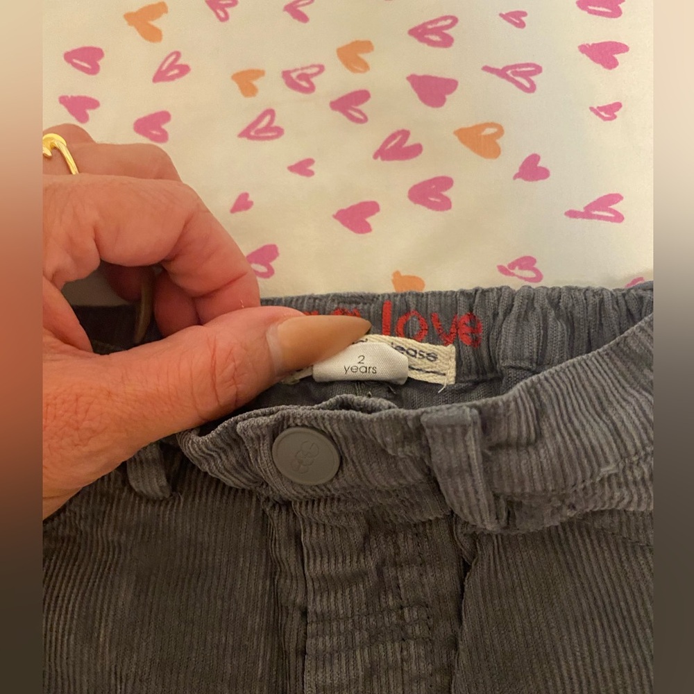 Egg love toddler gray pants